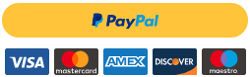 Pay securely with your Visa, MasterCard, Maestro, American Express through PayPal